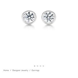 Diamonds by the Yard Tiffany & Co Platinum Earrings by Elsa Peretti